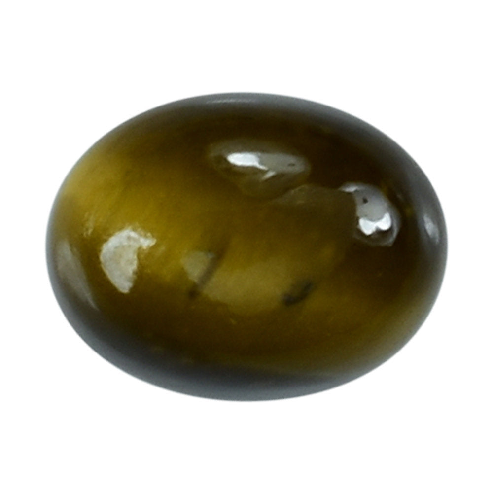 YELLOW TIGER'S EYE QUARTZ OVAL CAB 8X6MM 1.62 Cts.