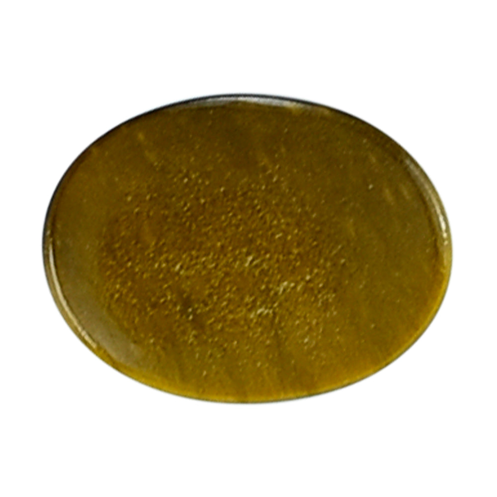 YELLOW TIGER'S EYE QUARTZ OVAL CAB 8X6MM 1.62 Cts.