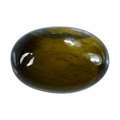 YELLOW TIGER'S EYE QUARTZ OVAL CAB 13X9MM 4.10 Cts.