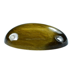 YELLOW TIGER'S EYE QUARTZ OVAL CAB 13X9MM 4.10 Cts.