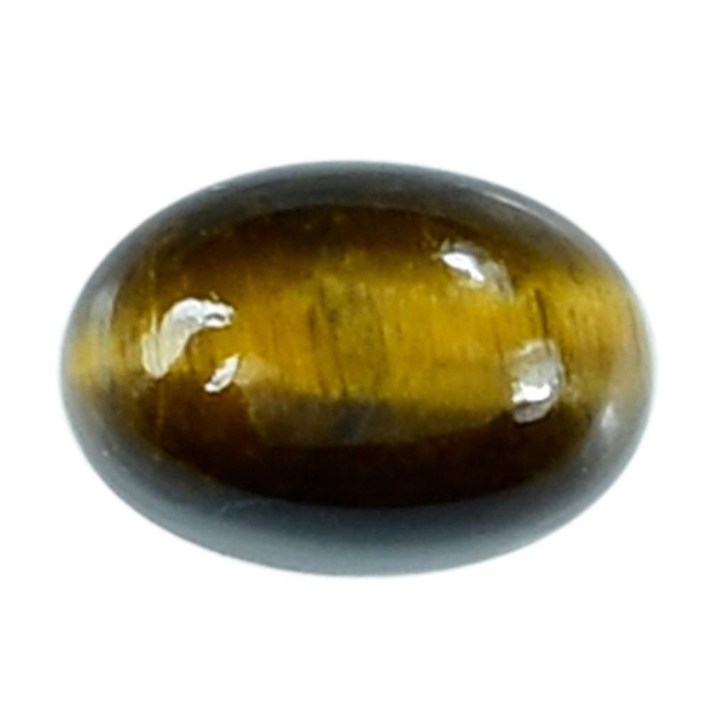 YELLOW TIGER'S EYE QUARTZ OVAL CAB 6X4MM 0.66 Cts.