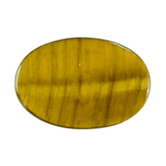 YELLOW TIGER'S EYE QUARTZ OVAL CAB 6X4MM 0.66 Cts.