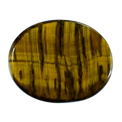 YELLOW TIGER'S EYE QUARTZ OVAL CAB 10X8MM 3.27 Cts.