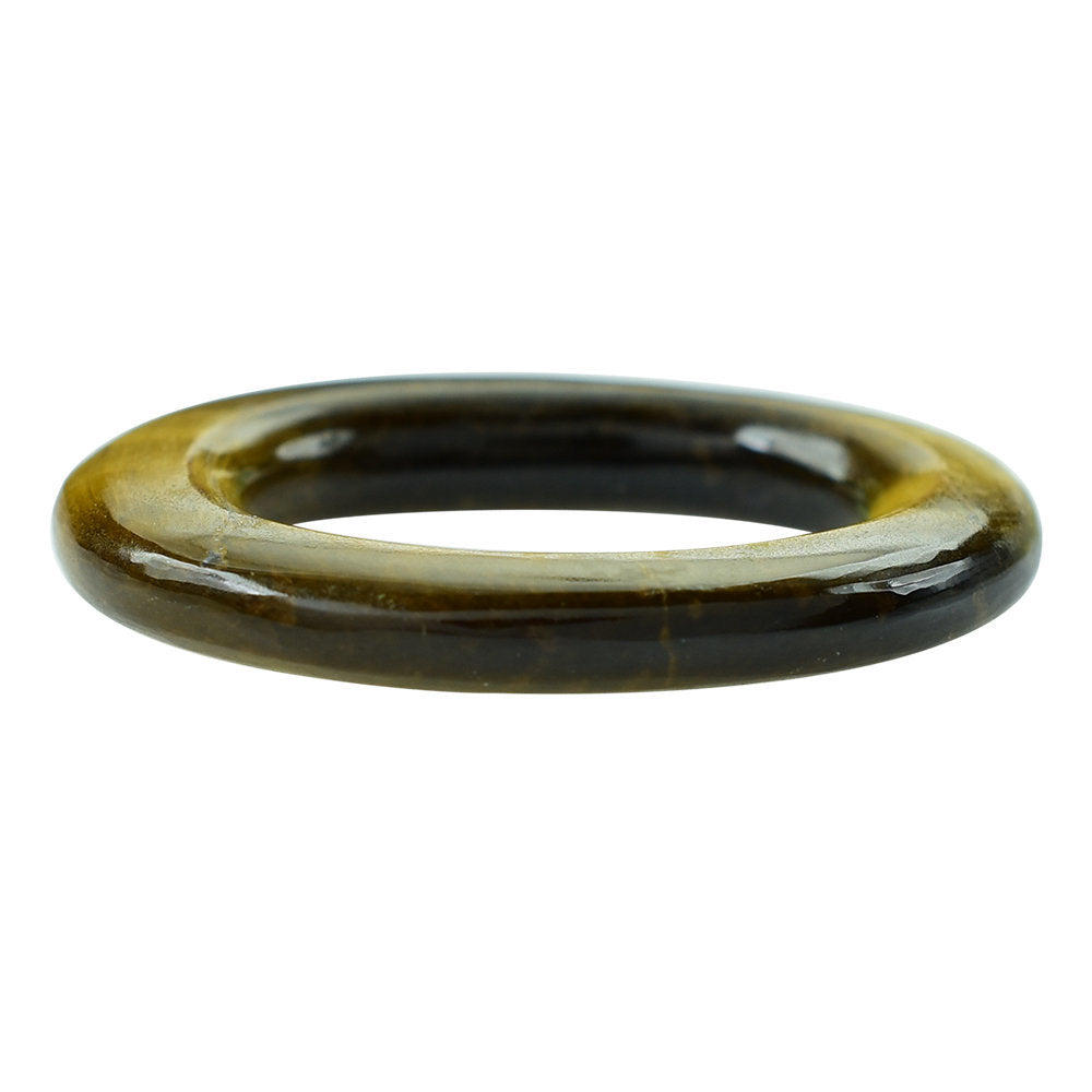 YELLOW TIGER'S EYE QUARTZ OVAL RING 30X22MM 14.90 Cts.