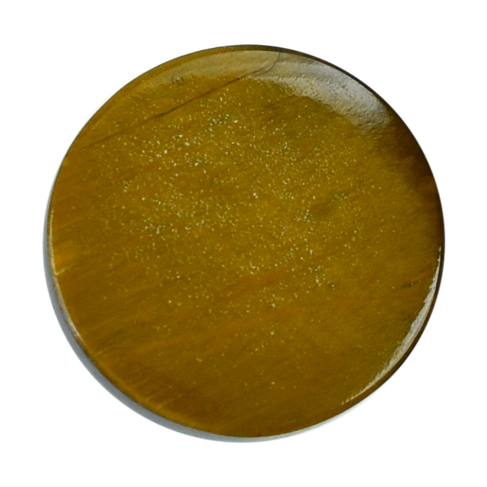 YELLOW TIGER'S EYE QUARTZ ROUND CAB 8MM 2.32 Cts.
