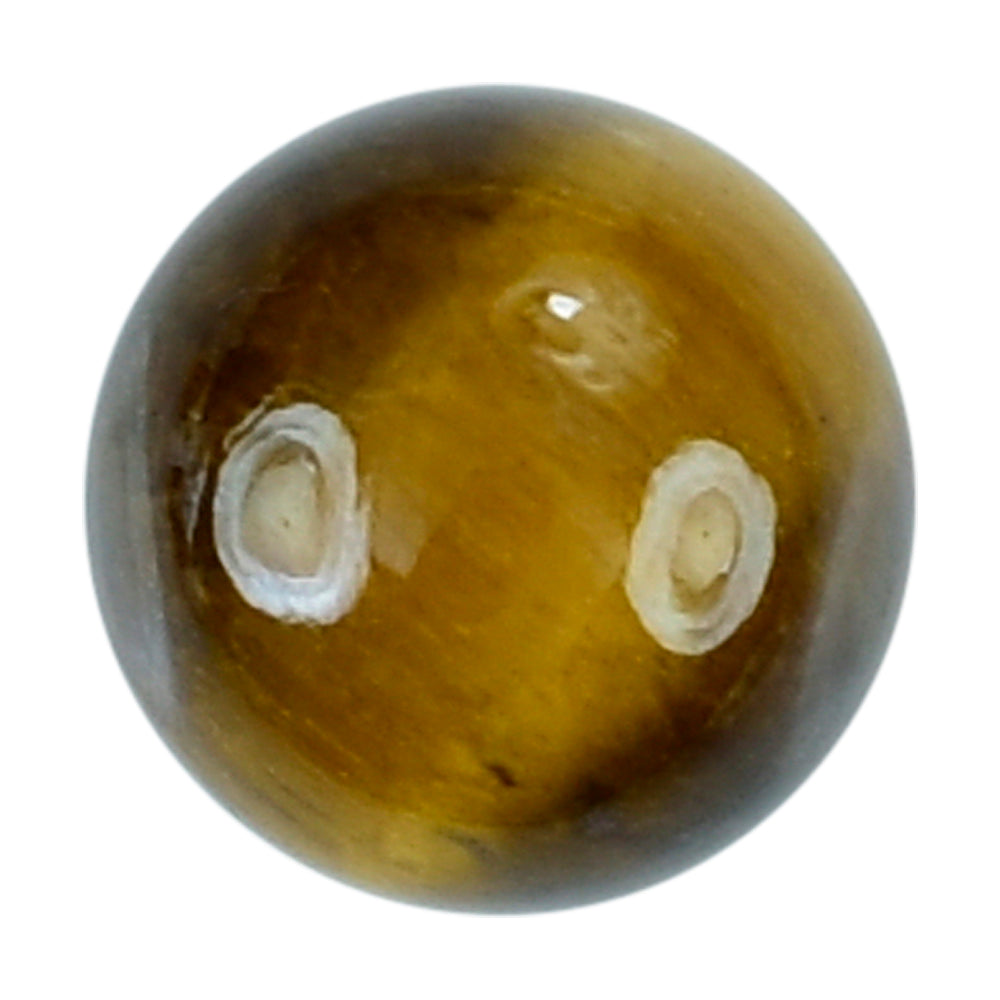 YELLOW TIGER'S EYE QUARTZ ROUND CAB 9MM 2.94 Cts.