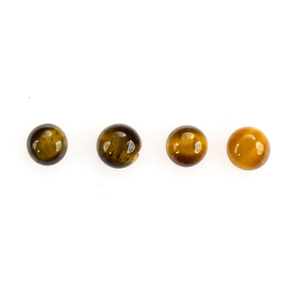YELLOW TIGER'S EYE QUARTZ ROUND CAB 2.75MM 0.11 Cts.