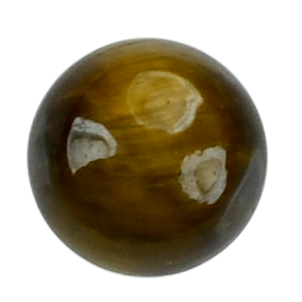 YELLOW TIGER'S EYE QUARTZ ROUND CAB 4MM 0.35 Cts.