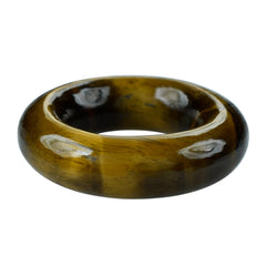 YELLOW TIGER'S EYE QUARTZ ROUND RING 23MM 16.84 Cts.