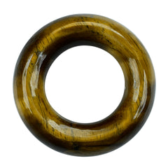 YELLOW TIGER'S EYE QUARTZ ROUND RING 23MM 16.84 Cts.