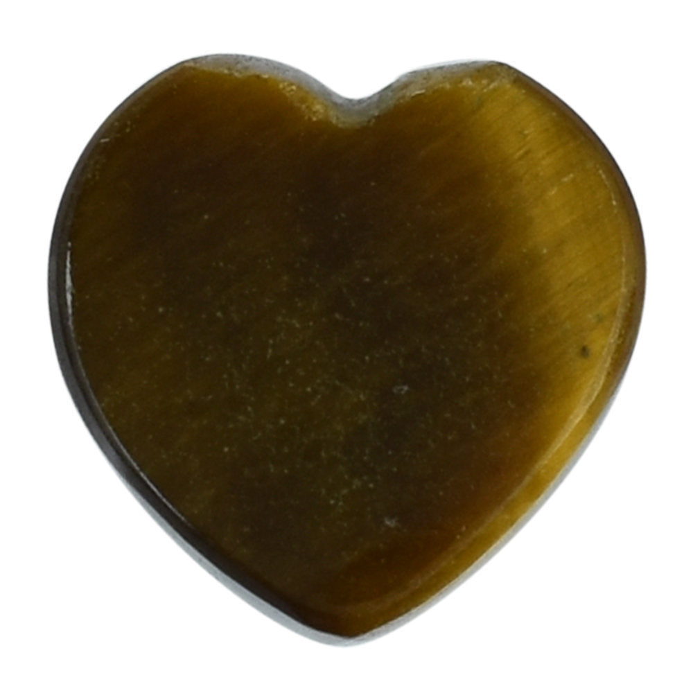 YELLOW TIGER'S EYE QUARTZ HEART CAB 8MM 2.21 Cts.