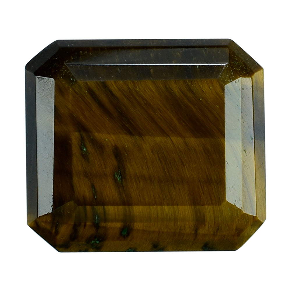 YELLOW TIGER'S EYE QUARTZ TABLE CUT WITH FLAT BOTTOM OCTAGON 18X16MM 12.15 Cts.