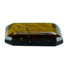 YELLOW TIGER'S EYE QUARTZ TABLE CUT WITH FLAT BOTTOM OCTAGON 18X16MM 12.15 Cts.