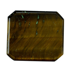 YELLOW TIGER'S EYE QUARTZ TABLE CUT WITH FLAT BOTTOM OCTAGON 18X16MM 12.15 Cts.
