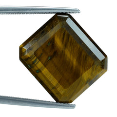 YELLOW TIGER'S EYE QUARTZ TABLE CUT WITH FLAT BOTTOM OCTAGON 18X16MM 12.15 Cts.