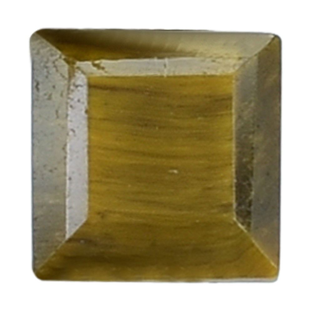 YELLOW TIGER'S EYE QUARTZ CUT SQUARE 4MM 0.29 Cts.