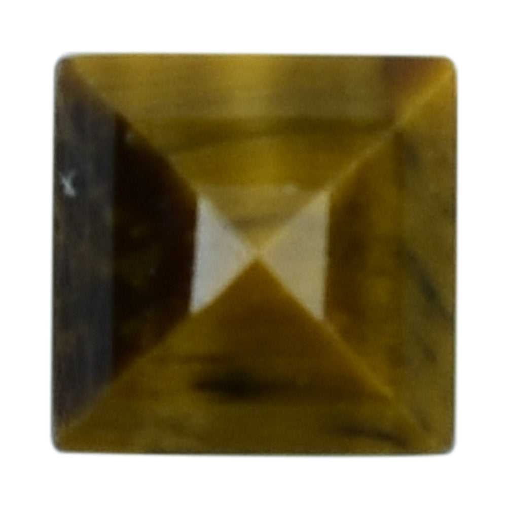 YELLOW TIGER'S EYE QUARTZ CUT SQUARE 4MM 0.29 Cts.