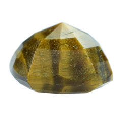 YELLOW TIGER'S EYE QUARTZ STEP CUT ONION (#67) 14MM 8.85 Cts.