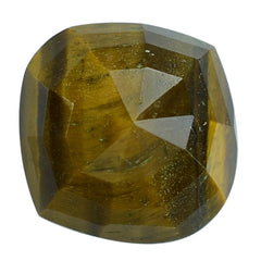 YELLOW TIGER'S EYE QUARTZ STEP CUT ONION (#67) 14MM 8.85 Cts.