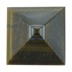 YELLOW TIGER'S EYE QUARTZ PYRAMID SQUARE CAB 15MM 19.40 Cts.