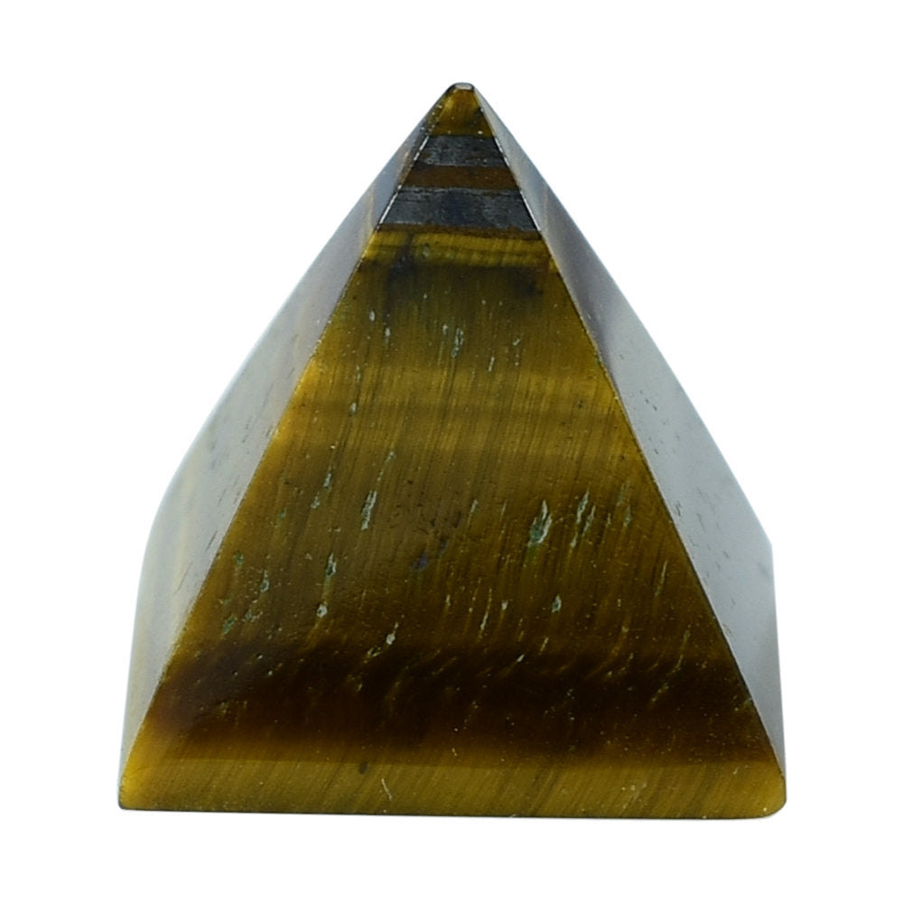 YELLOW TIGER'S EYE QUARTZ PYRAMID SQUARE CAB 15MM 19.40 Cts.