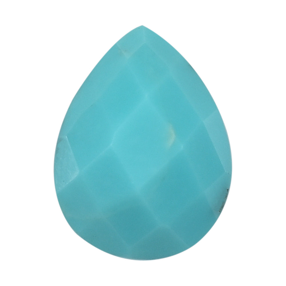 TURQUOISE CHECKER PEAR CAB 8X6MM 1.27 Cts.