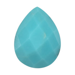 TURQUOISE CHECKER PEAR CAB 8X6MM 1.27 Cts.