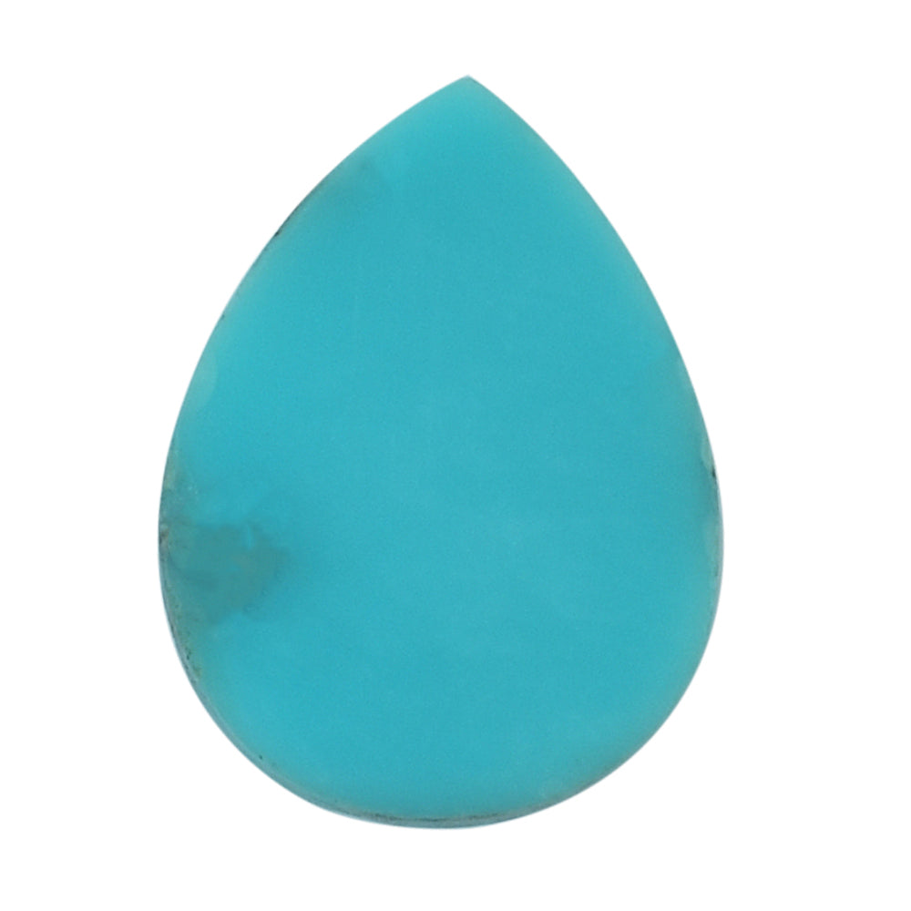 TURQUOISE CHECKER PEAR CAB 8X6MM 1.27 Cts.