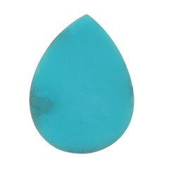 TURQUOISE CHECKER PEAR CAB 8X6MM 1.27 Cts.