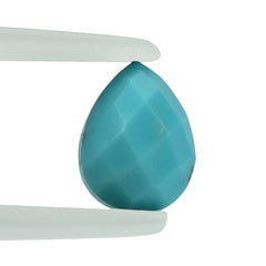 TURQUOISE CHECKER PEAR CAB 8X6MM 1.27 Cts.