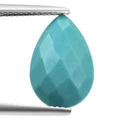 TURQUOISE CHECKER PEAR CAB 15X10MM 4.11 Cts.