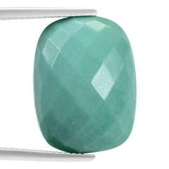 TURQUOISE CHECKER CUSHION CAB 20X15MM 16.48 Cts.