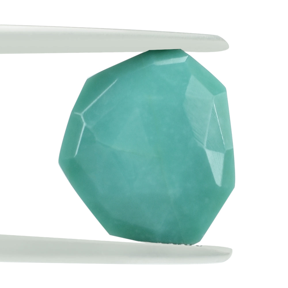 TURQUOISE ROSE CUT BRIOLETTE FANCY 14.50X12.50MM 4.70 Cts.