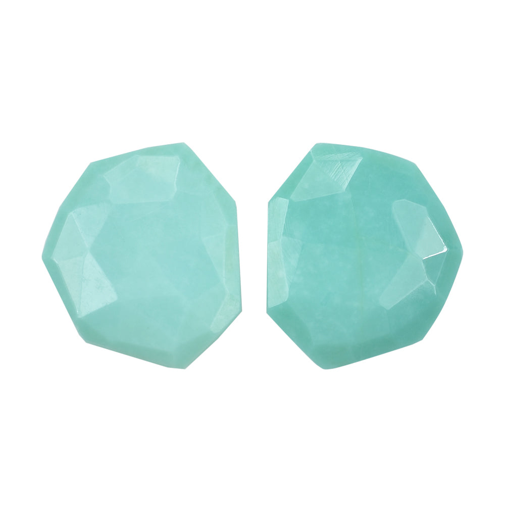 TURQUOISE ROSE CUT BRIOLETTE FANCY 14.50X12.50MM 4.70 Cts.