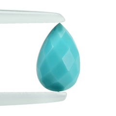 TURQUOISE CHECKER PEAR CAB 8X5MM 0.81 Cts.
