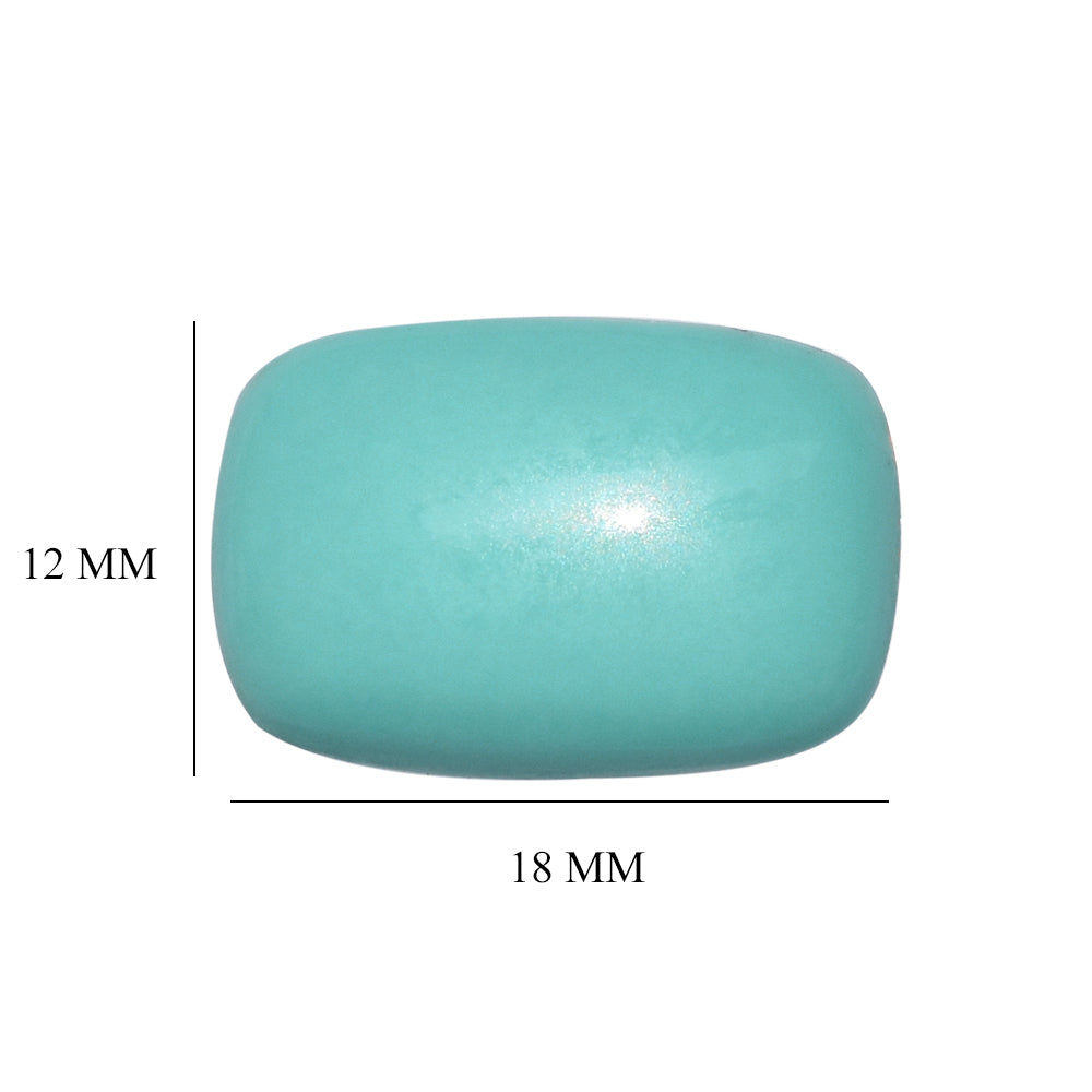 NATURAL TURQUOISE CUSHION CAB 18X12MM 7.87 Cts.
