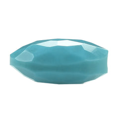 TURQUOISE IRREGULAR CUT BRIOLETTE OVAL (H/D) 12X10MM 4.54 Cts.