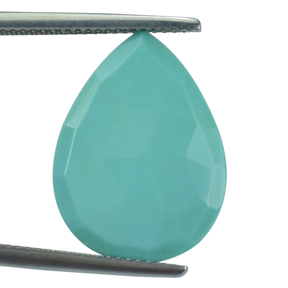 TURQUOISE ROSE CUT BRIOLETTE PEAR 20X15MM 7.15 Cts.