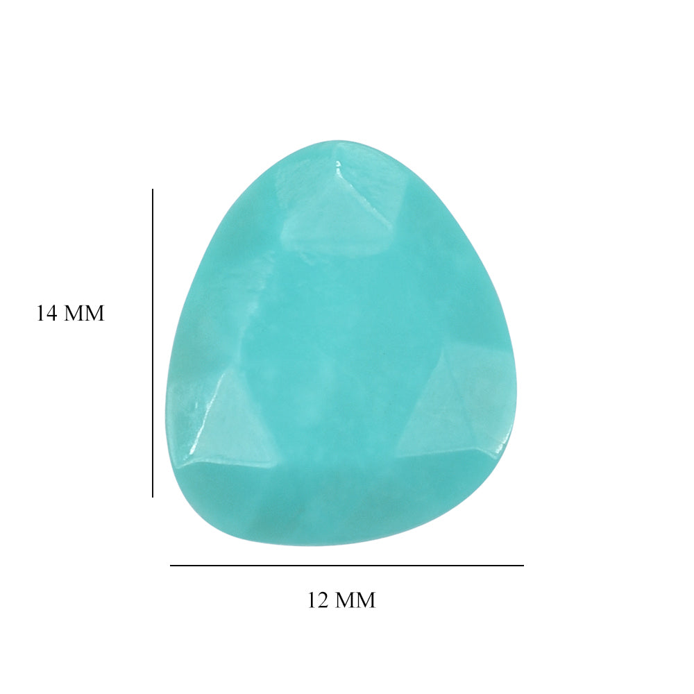 TURQUOISE ROSE CUT BRIOLETTE IRREGULAR PEAR 14X12MM 4.53 Cts.