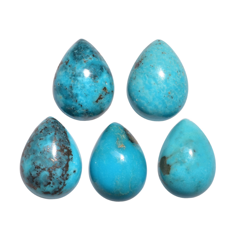 NATURAL TURQUOISE PEAR CAB 20X15MM 11.21 Cts.