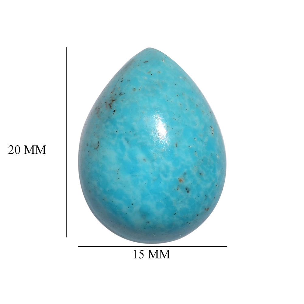 NATURAL TURQUOISE PEAR CAB 20X15MM 11.21 Cts.