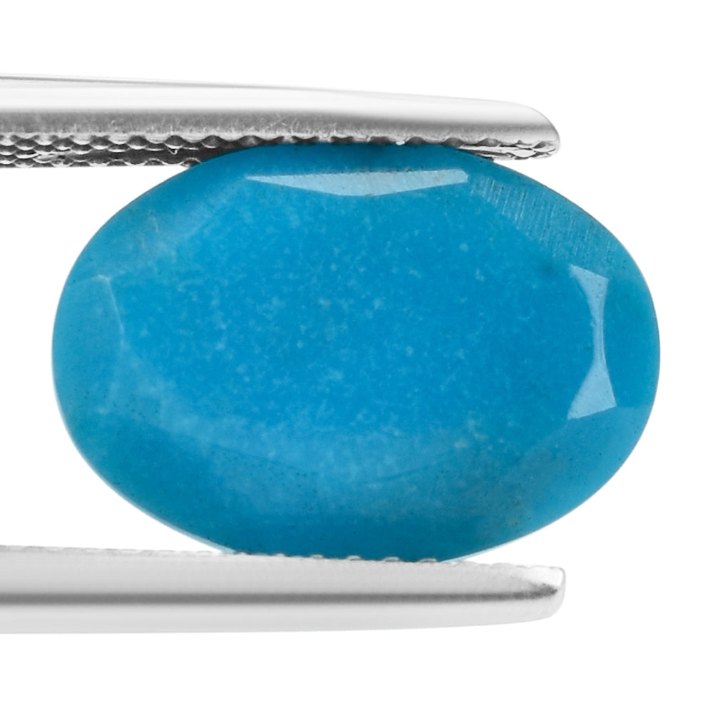 NATURAL TURQUOISE CUT OVAL 14X10MM 5.38 Cts.