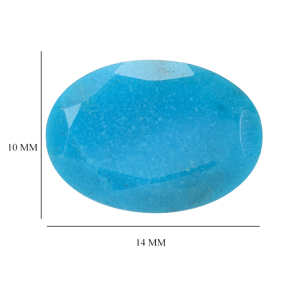NATURAL TURQUOISE CUT OVAL 14X10MM 5.38 Cts.