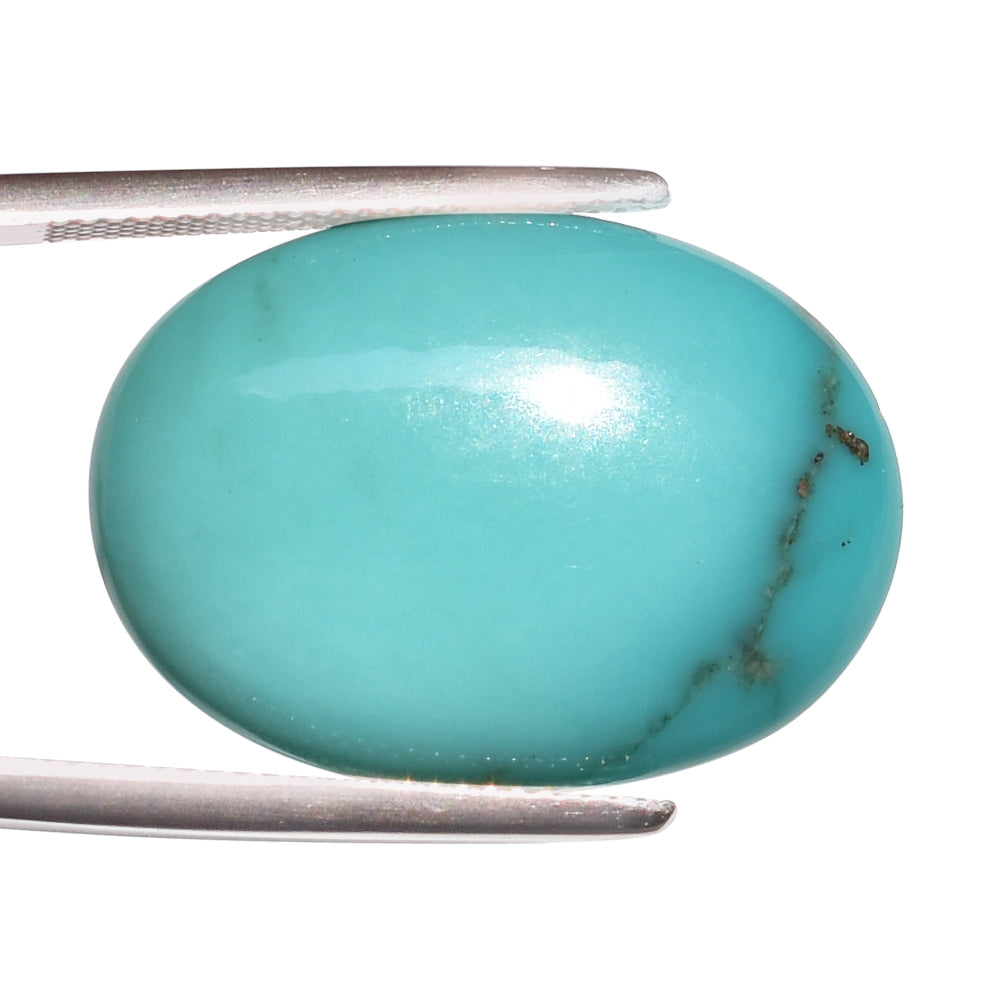 NATURAL TURQUOISE OVAL CAB 25X18MM 18.80 Cts.