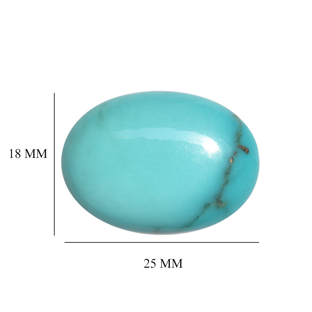 NATURAL TURQUOISE OVAL CAB 25X18MM 18.80 Cts.