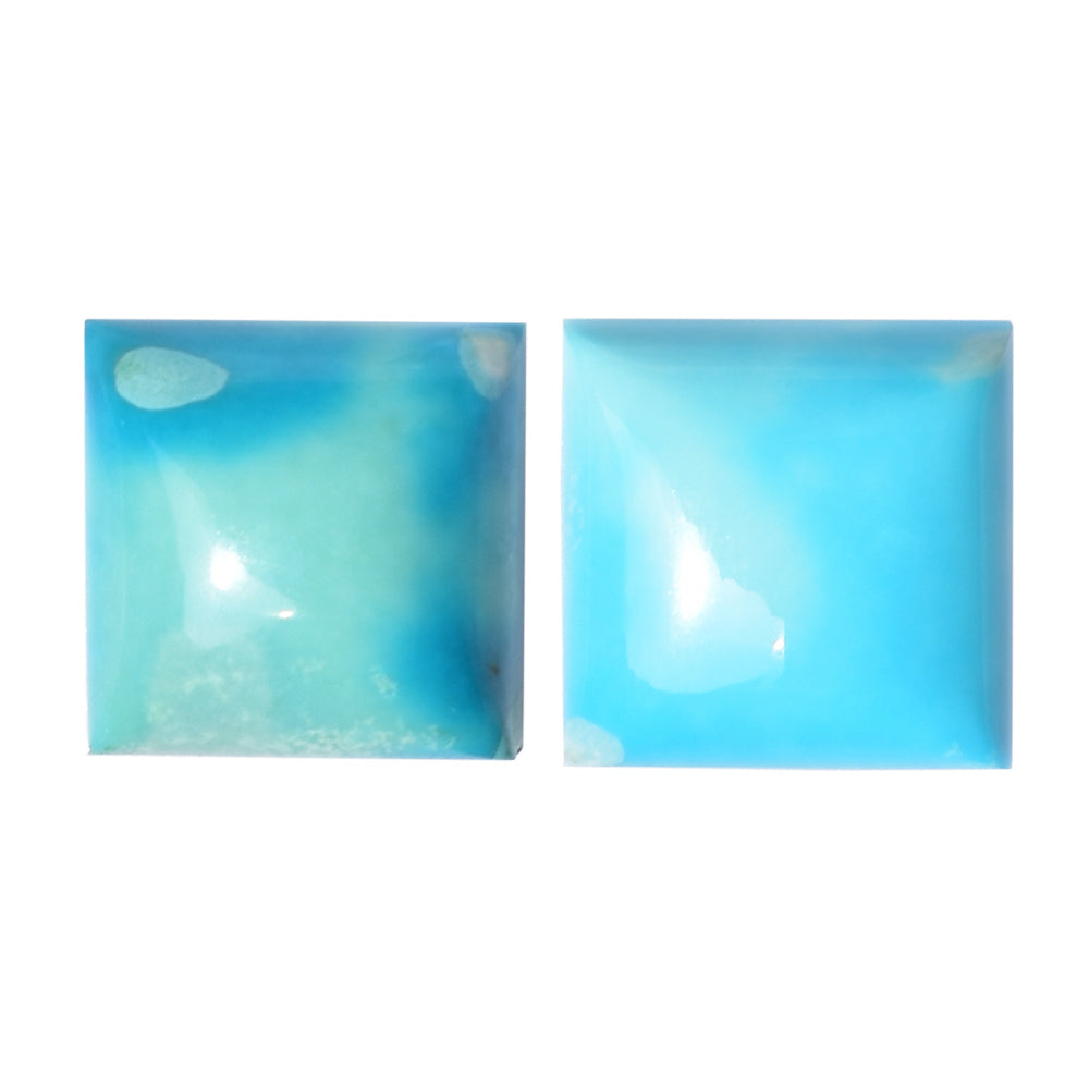 NATURAL TURQUOISE SQUARE CAB 14MM 10.74 Cts.
