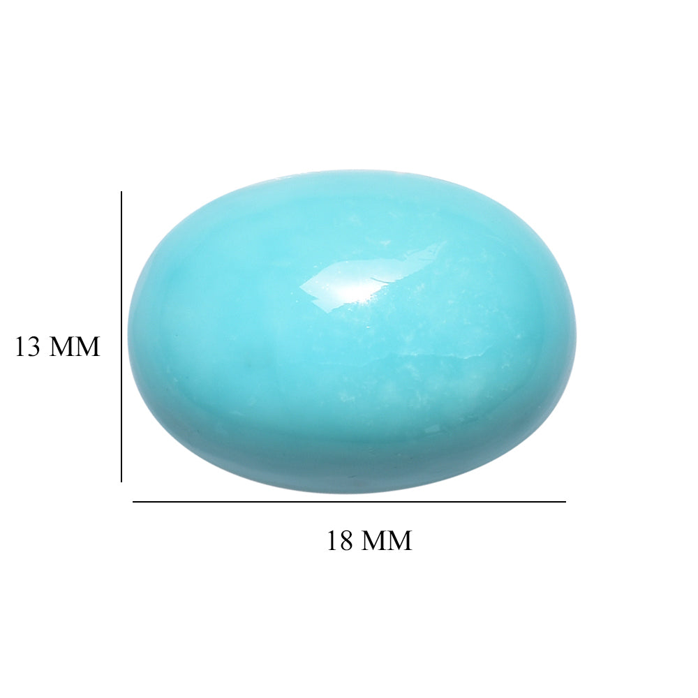 TURQUOISE OVAL CAB (BLUE) 18X13MM 11.79 Cts.