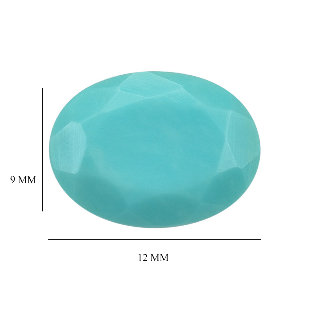 TURQUOISE CUT OVAL 12X9MM 2.80 Cts.