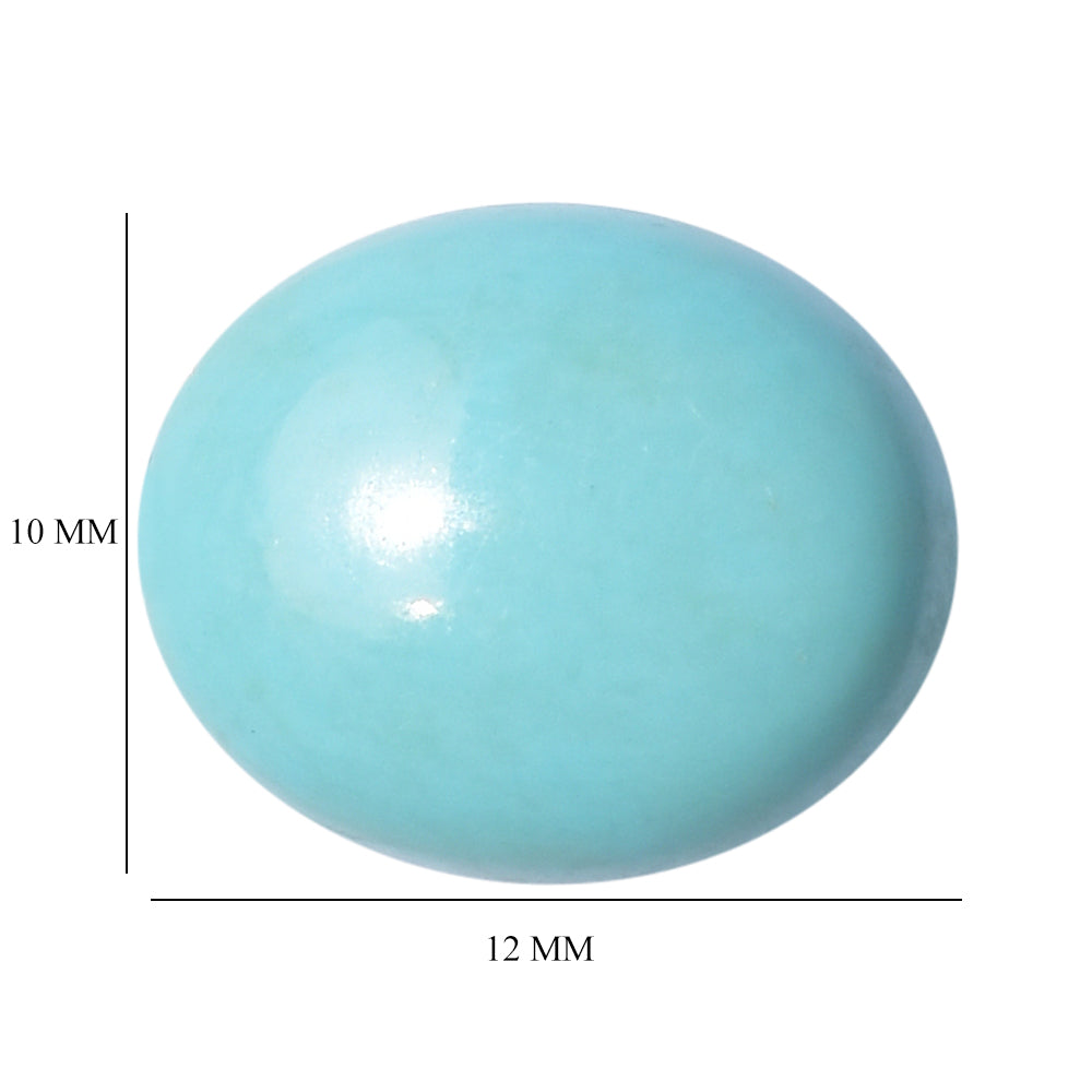 TURQUOISE LENTIL OVAL (H/D) 12X10MM 4.93 Cts.