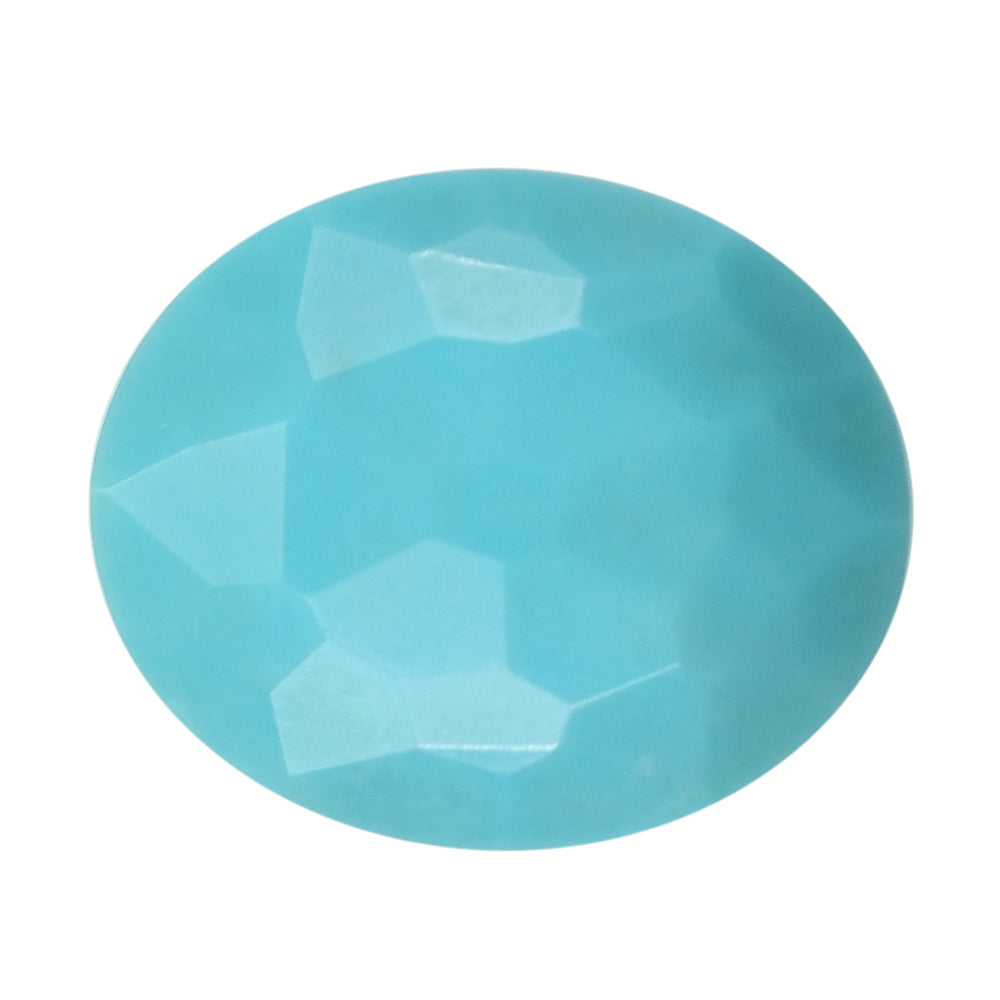 TURQUOISE CHECKER OVAL CAB 9X7MM 1.23 Cts.